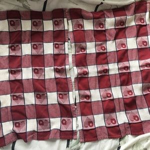 Heart napkins dish towels cloth checker box
